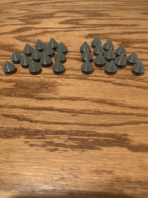 Blue Glow in the Dark Spikes For Crocs, 3D printed pointy charms, 26 piece  set