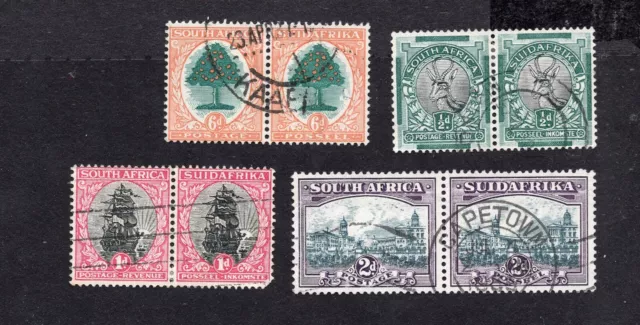 South Africa 1930 group of stamps Mi#45-48, 51-52, 59-60 used CV=171$