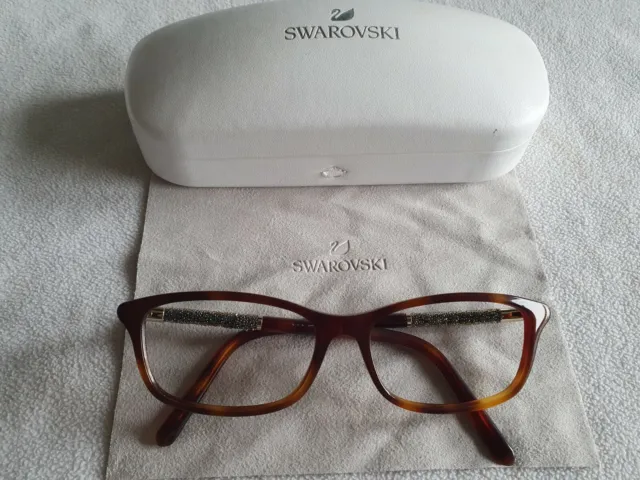 Swarovski brown tortoiseshell glasses frames. SW5241. With case.