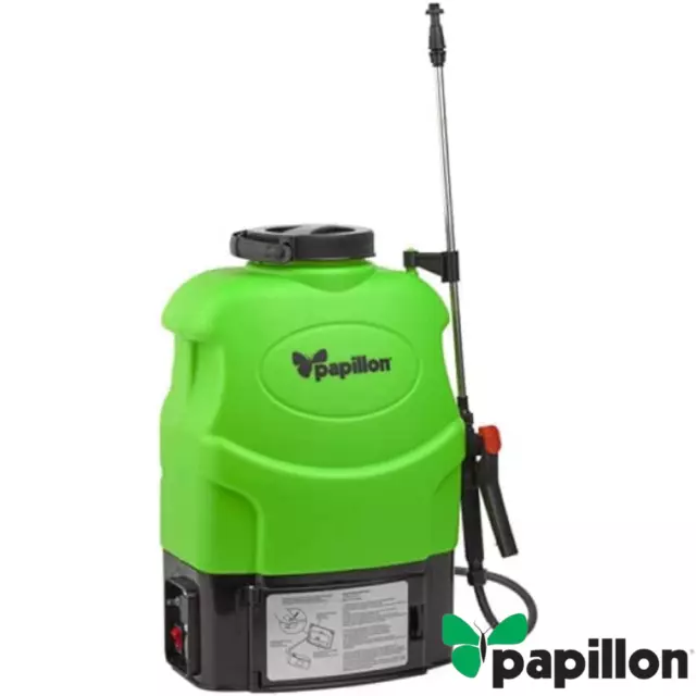 Papillon POMPA IRRORATRICE A SPALLA ZAINO per DISERBO A BATTERIA LITIO 12V 16 Lt