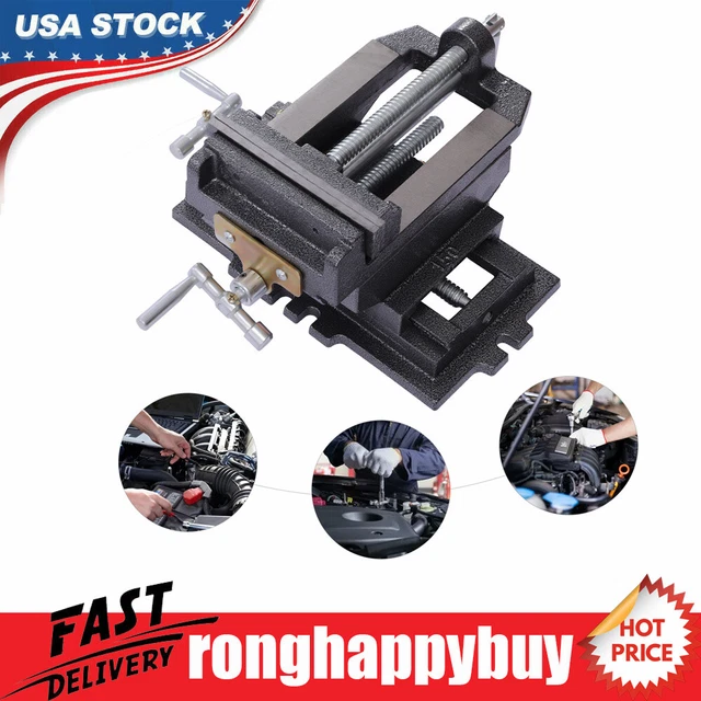 6" Cross Drill Press Vise 2 Way X-Y Slide Metal Milling Clamp Machine Heavy Duty 6" Cross Drill Press Vise 2 Way X-Y Slide Metal Milling Clamp Machine Heavy Duty
