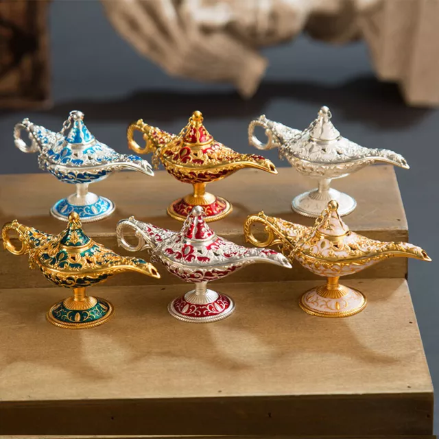 Aladdin Divine Lamp Creative Metal Crafts Decoration Russian Hollow Wishing Lamp