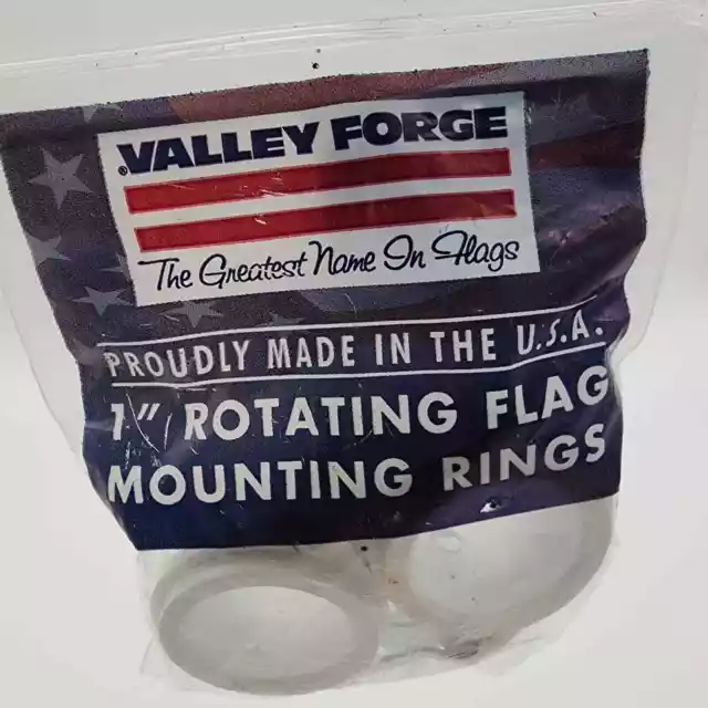 Standard 1 in. Rotating Flag Mounting Rings 28219 PVC Anti Wrap Valley Forge