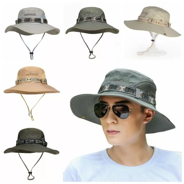 Cotton Wide Brim Hat UV Protection Men Sunscreen Cap New Bucket Hat