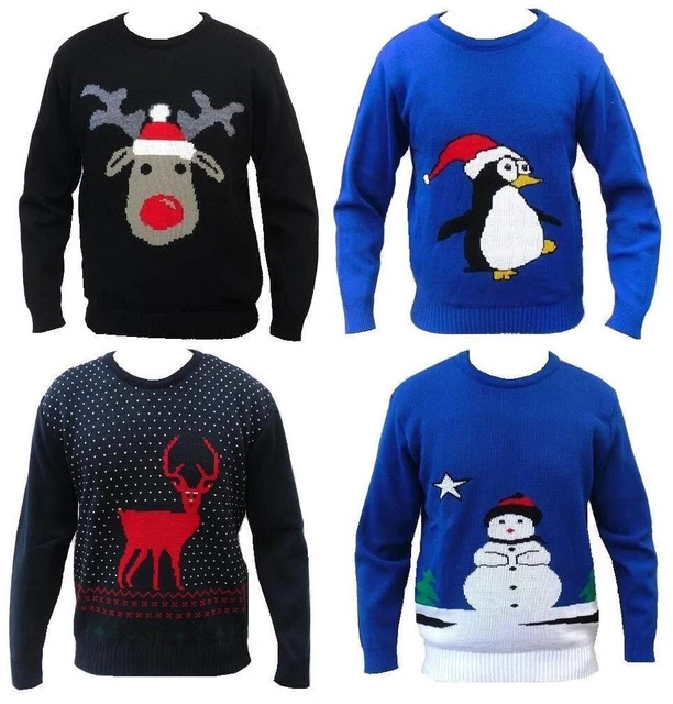 Spesso Maglia Natale Felpa Pupazzo di Neve Renna Babbo Natale da Donna e da Uomo