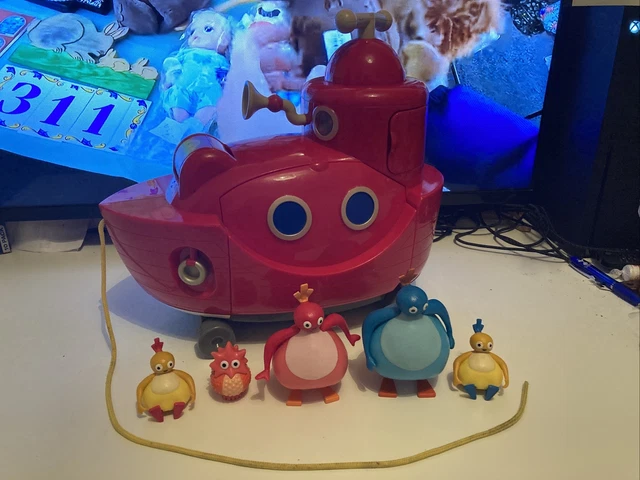 TWIRLYWOOS BIG RED Boat & Figures Complete Cbeebies Quacky Birds Rare ...