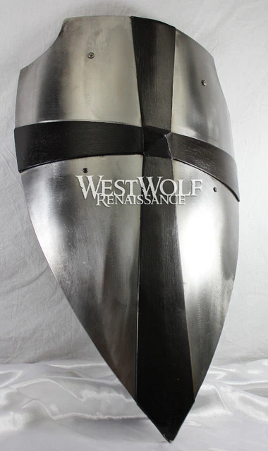 Hand-Forged Medieval Cross Shield - Battle-Ready Steel --- sca/larp/gothic/armor 2