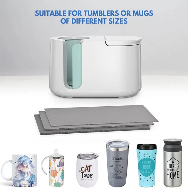 3 piezas envoltura de vasos de sublimación compatible con paquete de taza prensa accesorio Z4A3