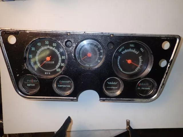 1967-1972 Chevrolet Pickup Truck Instrument Gauge Cluster Dash  C40 Tachometer