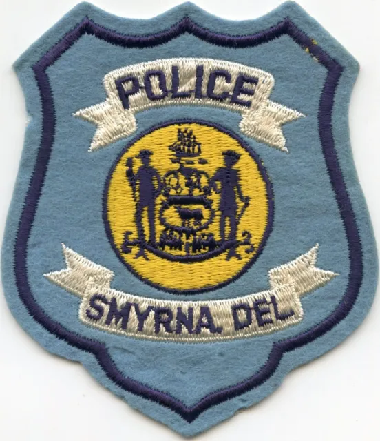 old vintage felt SMYRNA DELAWARE POLICE PATCH