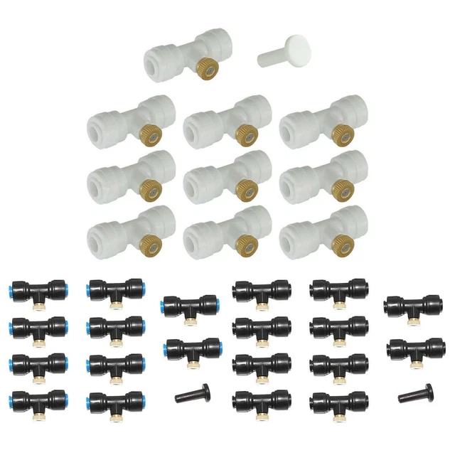 Kit Système De Brumisation 10.7m Avec 10 Buses Laiton - Refroidissement Extérieur Jardin, Patio Et Parasol