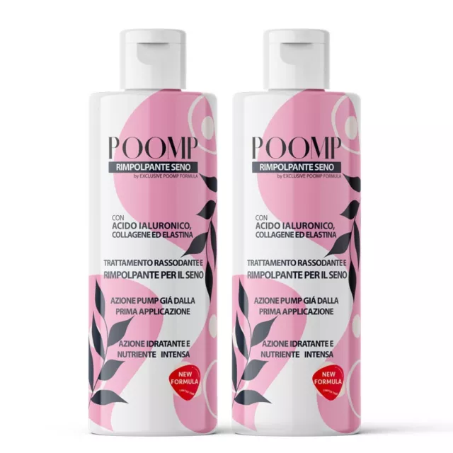 POOMP 2X1 Crema rimpolpante seno con acido ialuronico collagene ed elastina