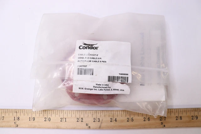 Condor Cable Lockout Red 8' 437R27