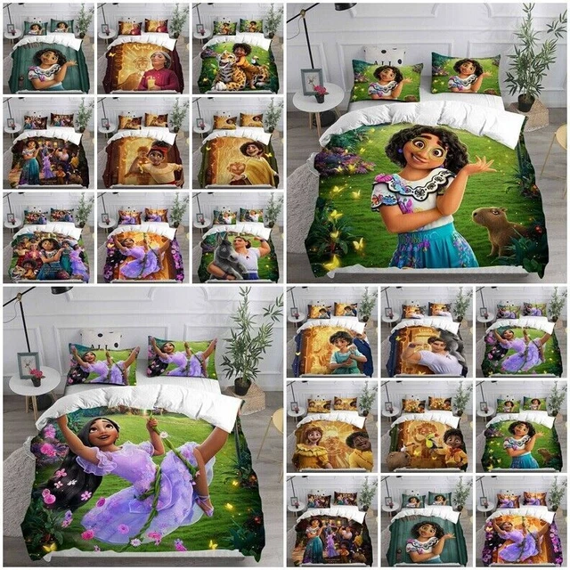 Encanto Duvet Cover Pillowcas Single Double Queen Mirabel Bedding Set Girls Gift