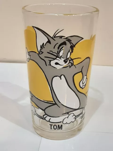 VINTAGE 70s TOM FROM TOM &JERRY PEPSI COLLECTOR GLASS HARVEY CARTOONS