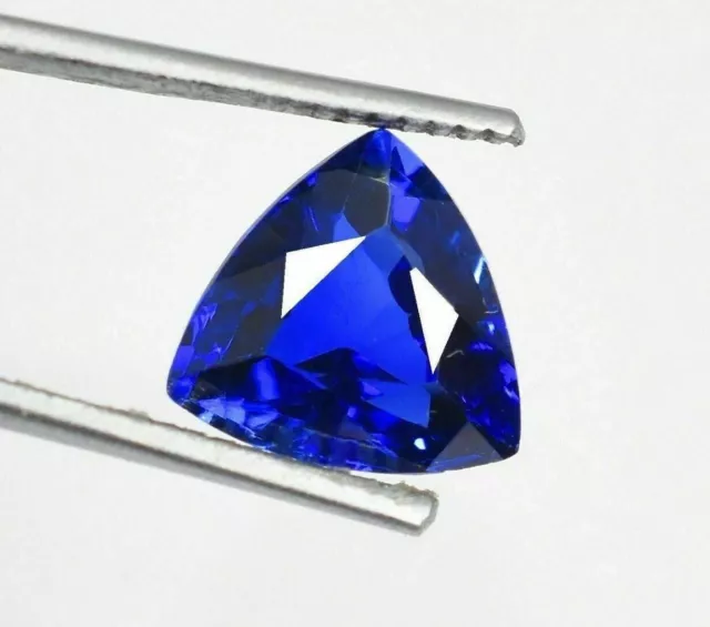 VVS Kashmiri Natural Blue Sapphire 8.00Ct Trillion Certified Loose Gemstone C579