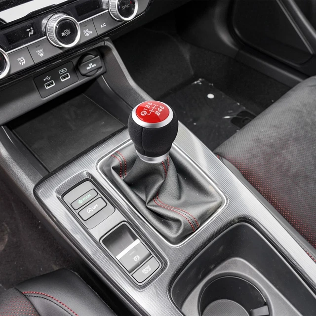 6 vitesses - Bouton de changement de vitesse de voiture 12mm noir casquettes avec cadre noir