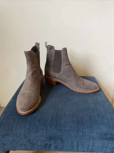 Loeffler Randall grey suede Chelsea boots size 7