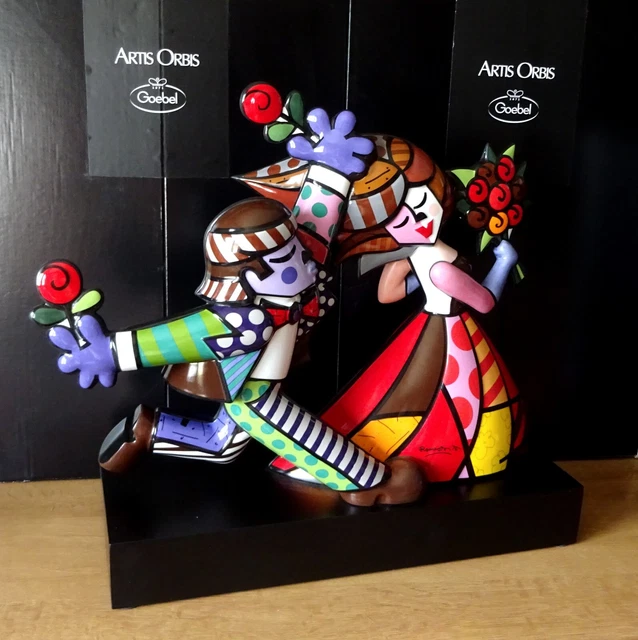 GOEBEL VASE ROMERO Britto - Falling, Pop Art, Porzellan, Bunt, 30 cm, 66453191 EUR 120,01
