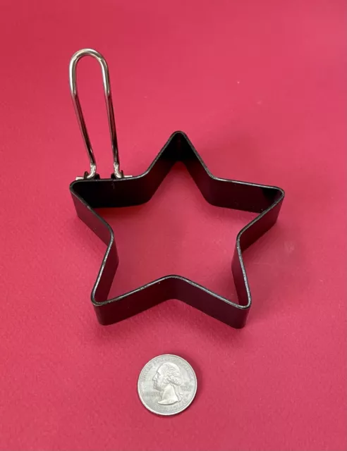 ⭐️STAR Cookie Cutter Heavy Duty Folding Stainless Handle 4” Wide Preowned