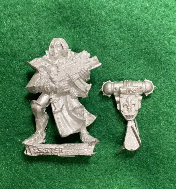 Warhammer 40k Sisters Of Battle x1 Sister Metal Games Workshop 90s Bolter Gun GW