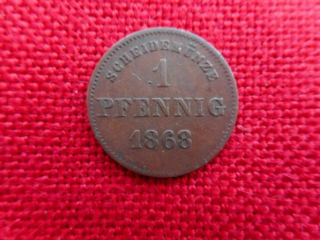 Sachsen-Meiningen 1 Pfennig 1868     (15)