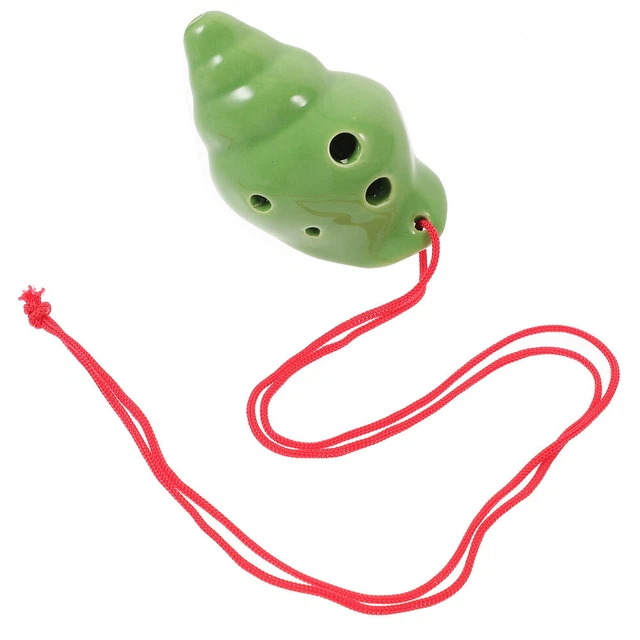 Ocarina A 6 Fori In Plastica Per Principianti - Strumento Musicale Leggero Con Cordino | Giallo - Foto 4