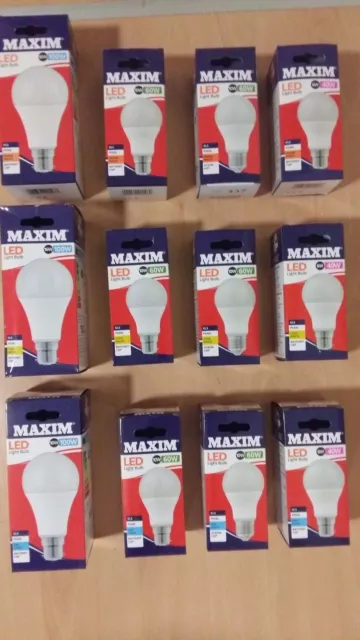 Maxim LED GLS Bulbs 6w 10w 16w BC B22 ES E27 Warm Cool Day White 40w 60w 100w