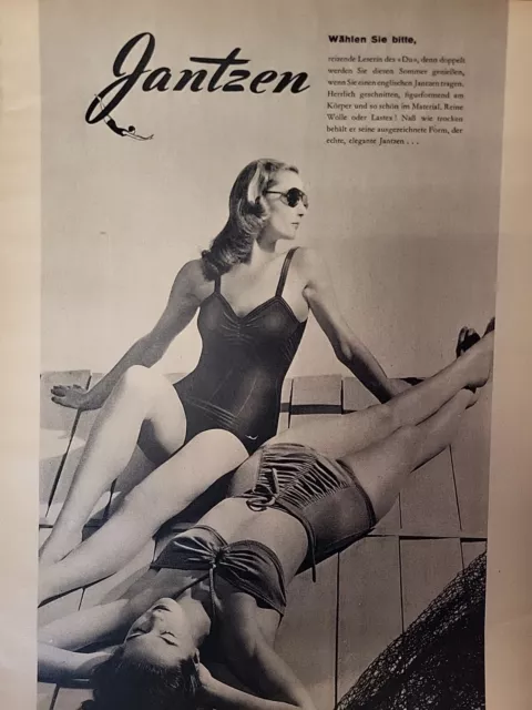 Jantzen Bathing Suit 1948 Print Ad Du Magazine Swiss Women Bikini Sunglasses