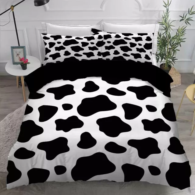 3D Cow Skin Print Child Doona/Quilt/Duvet Cover Single/Double/Queen/King Bed Set