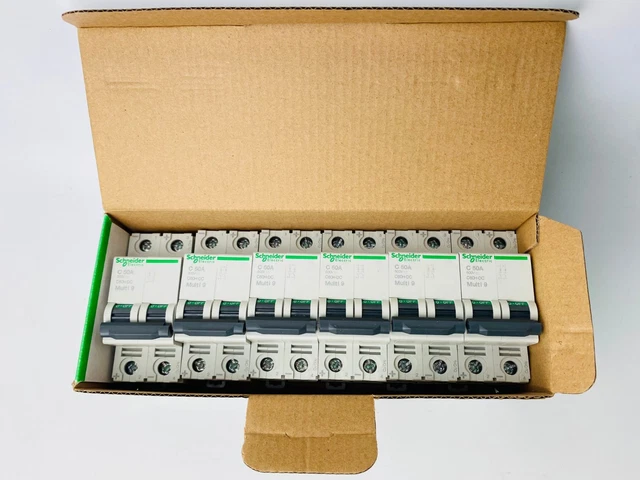 Schneider Electric MGN61538 Multi9 C60H-DC MCB 2P - 50A C-Curve 500V DC BOX 6ps