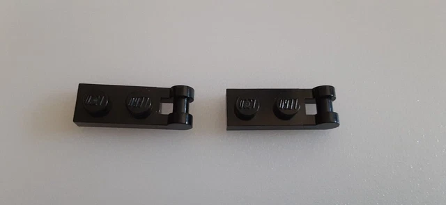 Lego Parts-Plate, Modified 1x2 With Bar Handle-(#60478)-Black-The Phantom-SW-(2)