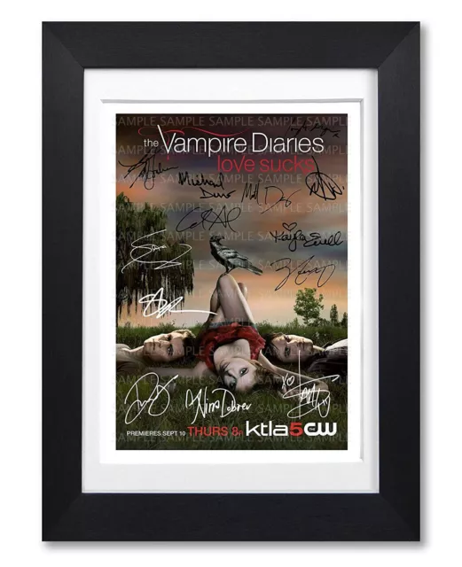 Vampire Diaries Cast Signed Poster Show Series Season Print Photo Autograph Gift