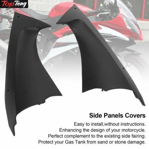 Gas Tank Side Cover Panel Trim Fairing Cowl for Yamaha YZF YZFR6 R6 08-14 BLK D