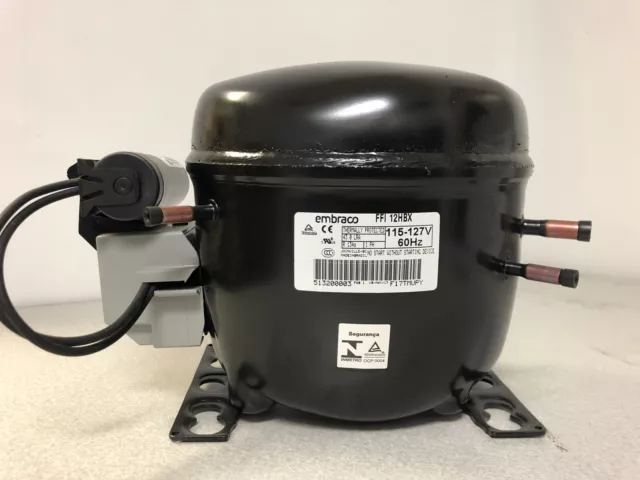 NEW EMBRACO FF12HBX 1/3+hp Compressor - 115V  R134A  AEA4448YXA Replacement