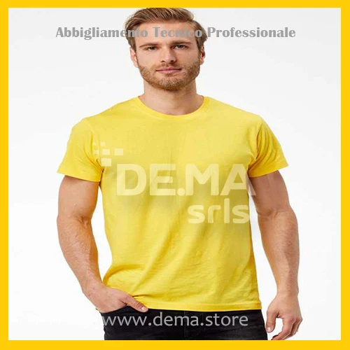 T-shirt Maglia Magliette Tshirt da Uomo  Lavoro in Cotone a Manica Corta