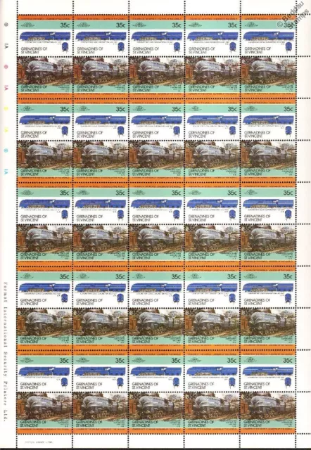 LMS CORONATION SCOT Locomotive Train Progressive Proof Stamp Sheets x 8 Loco 100 2