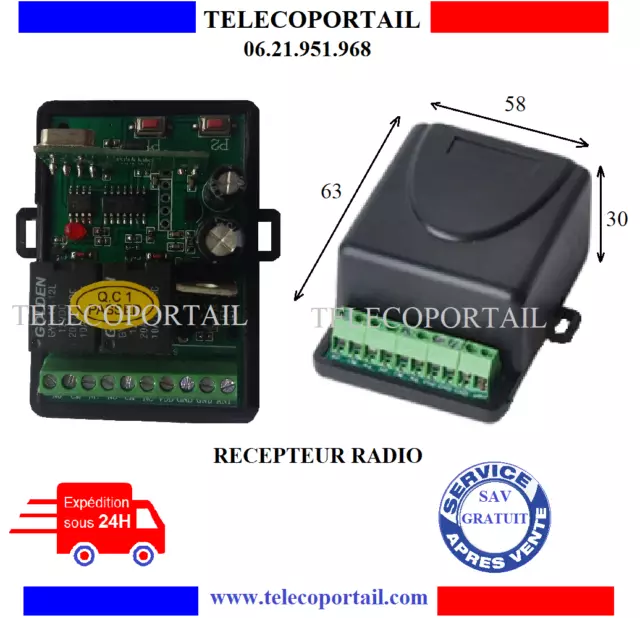 Recepteur Radio Compatible Came Serie Top432   Top434  433,92 Mhz   Alim 12/24V