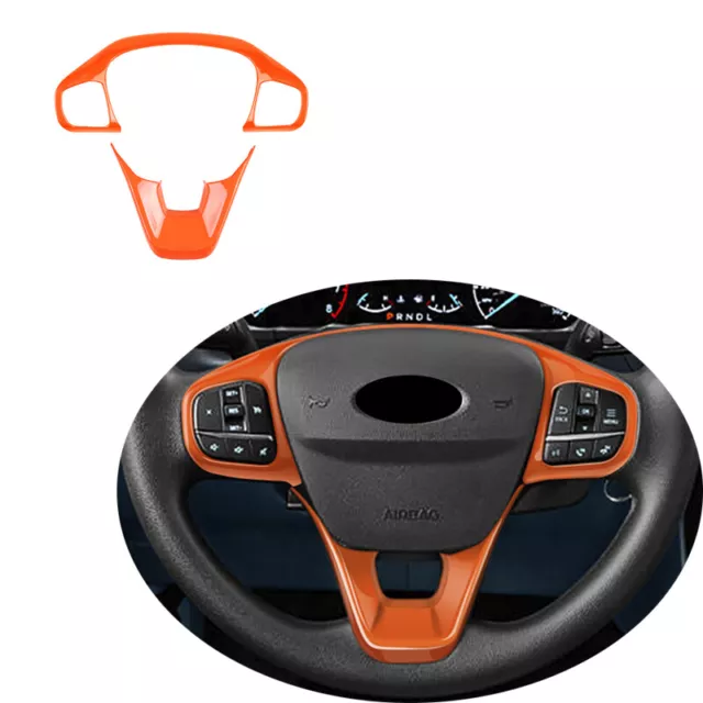 2X ABS Orange Steering Wheel Trim Cover For FORD Maverick 2022+ 2X ABS Orange Steering Wheel Trim Cover For FORD Maverick 2022+
