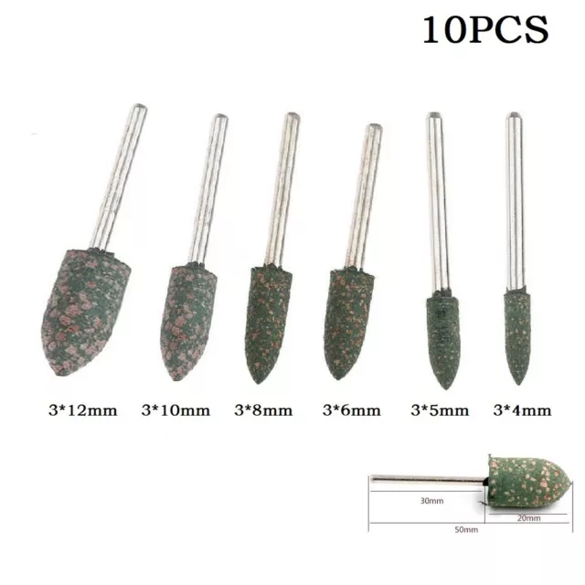 For Jade Jewelry Processing Polishing Burrs Buffing Tools 10pcs/ Set 50mm Length