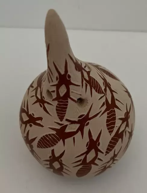 Mata Ortiz Pottery Bugs Bug Seed Pot Eleazar Quintana Sgraffito Mexican Folk Art