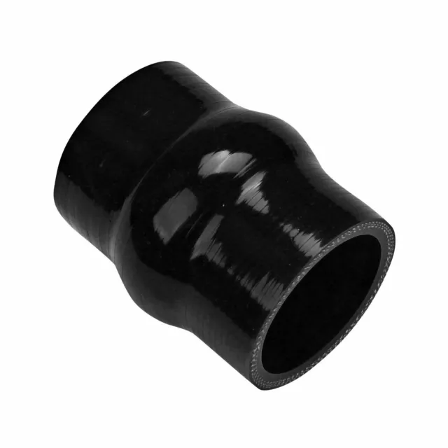 Black ID 76mm 3" in Hump Straight Silicone Hose Intercooler Coupler Tube Pipe