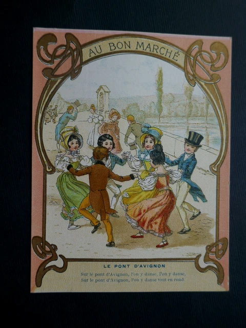 Chromos Au Bon Marché - Dans Le Jardin De Mon Père, Chansons Enfantines, France