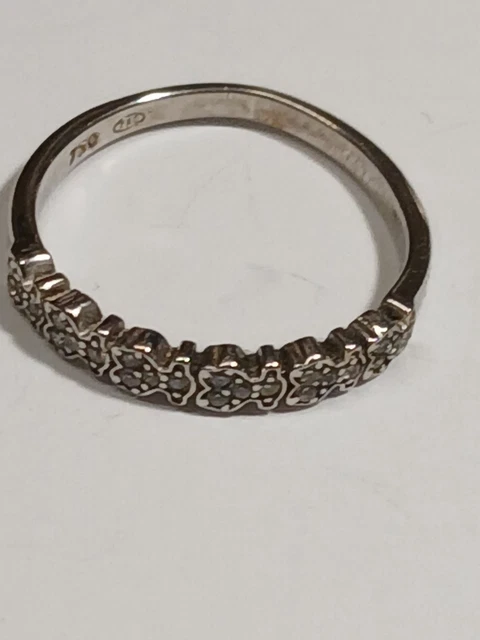 Bague En Argent Massif 925 - Taille 54 - Jolie Et Poinçonnée - Occasion En Bon état