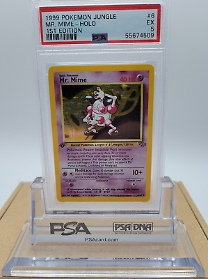 1999 Pokemon Jungle 1st Edition #6 Mr. Mime - Holo PSA 5  EX