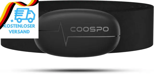COOSPO H6M Herzfrequenzmesser Pulsgurt Brustgurt Bluetooth ANT+ Konnektivität, H