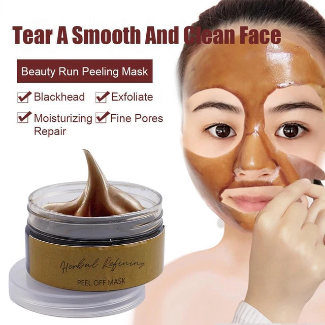 Máscara de refinación de hierbas exfoliación facial espinillas máscara piel S6Q1