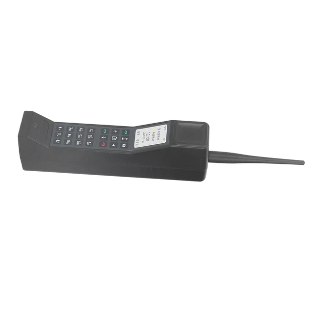 (Black) Brick Cell Phone Ornament Old Fashioned Retro Mobile Phone Model