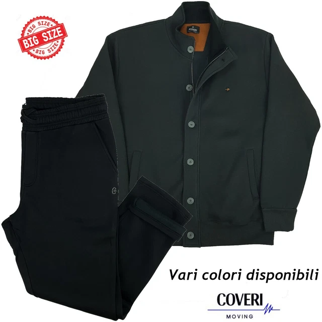 Tute Uomo Tuta Uomo Coveri Taglie Forti Cotone Garzato Leggero