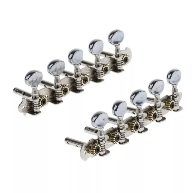 2 pièces 5R5L Tuning Pegs Tuners Mécaniques pour guitare électrique 10 cordes